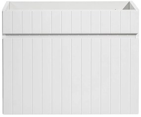 Szafka pod umywalkę wisząca ryflowana biała - 60 cm - SATARA