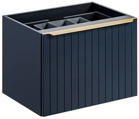Granatowa wisząca szafka łazienkowa glamour S1-L27
