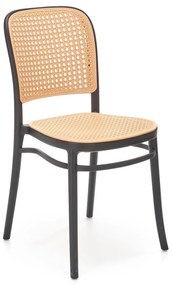 Krzesło Sztaplowane Naturalne Czarne K483