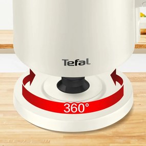 Kremowy czajnik elektryczny 1,5 l Thermo Protect KO140AE0 – Tefal