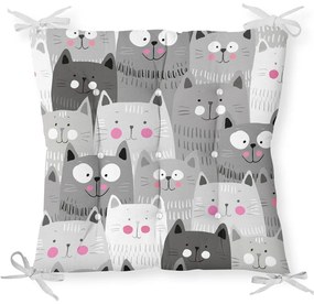 Poduszka na krzesło Minimalist Cushion Covers Gray Cats, 40x40 cm