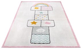 Biało-różowy dywan dziecięcy 120x170 cm Bouncy – Hanse Home