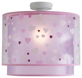 Dziecięca lampa sufitowa różowa z serduszkami - Harrie in Love Dla dzieci Oswietlenie wewnetrzne