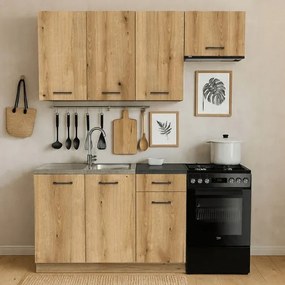 Zestaw Mebli Kuchennych MODERN 170 cm Dąb Evoke Loftowy