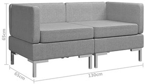 2 jasnoszare segmenty narożne do zestawu Gova