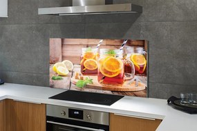 Szklany Panel Mrożona Herbata z Cytrusami