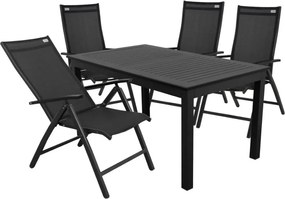 Doppler EXPERT ogrodowy zestaw wypoczynkowy 4+1 antracyt