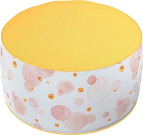 Puf dwukolorowy Coli kolor różowy tkanina wzorzysta