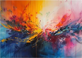 Obraz - Abstrakcja kolorów (70x50 cm)