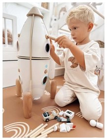 Classic world drewniana rakieta domek dla dzieci + figurki akc.