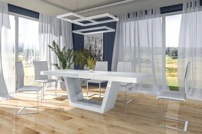 Nowoczesny stół do jadalni w połysku Senator biały