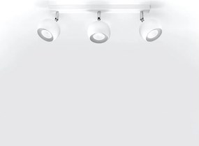 Plafony nowoczesny Rayis, stal - 3 źródło światła 4000K - L.45 x H.16 cm - biały