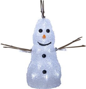 Biała świąteczna dekoracja świetlna Crystal Snowman – Star Trading