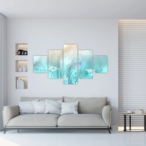 Obraz - Motyl w niebieskim (125x70 cm)