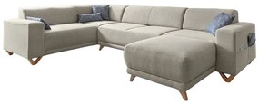 Beżowy rozkładany/ze schowkiem narożnik (lewostronny/w kształcie litery U) Classy Sophie – Miuform
