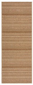 Chodnik odpowiedni na zewnątrz w naturalnym kolorze 80x230 cm Farah Stripe – Flair Rugs