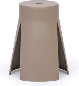 Plastikowy stołek RIKO, brązowy