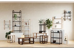Czarny regał w dekorze orzecha 72x90 cm Bellwood – Umbra