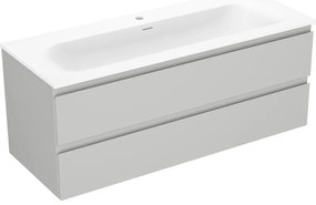Mexen Orio szafka łazienkowa 120 cm z umywalką Vela, 2 szuflady, szara mat/biała mat - 91A10-12047-2-BFF62-W23M01