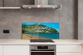 Szkło do Kuchni na Ścianę Plaża u Podnóża Szczytów