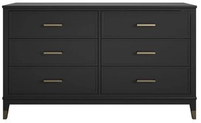 Czarna komoda 144x85x41 cm Westerleigh – Støraa