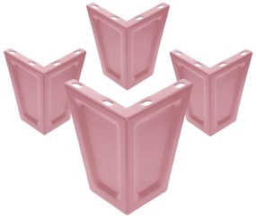 Nóżki do szafy, zestaw 4 szt. pudrowy róż