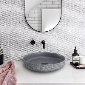 Umywalka nablatowa NT2420Odlew mineralny - Wygląd betonu - Ø 45 cm x 10 cm