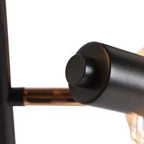 Lampa stojąca czarna z miedzią 3-światłowa - Mesh