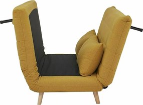 Musztardowa rozkładana sofa SPIKE II
