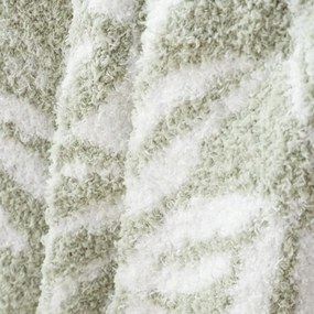 Zielony koc z mikropluszu 130x170 cm Sorrel Leaves – Catherine Lansfield