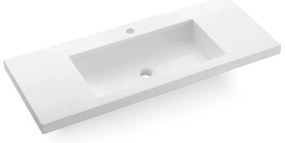 Bathco 0515 - Umywalka wpuszczana COLLOTO 100x40 cm żywica/biała