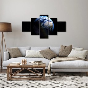 Obraz Ziemi i Księżyca (125x70 cm)