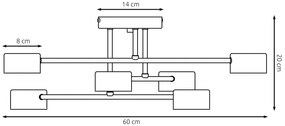 Czarna industrialna lampa sufitowa - D135 Tulumis