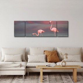 Obraz flamingów (170x50 cm)