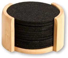 Kesper 58747 Zestaw podstawek filcowych na stojaku 12 szt., śr. 10 cm