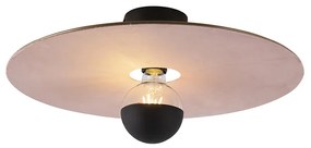 Plafon / Lampy sufitowe czarny klosz płaski różowy 45cm - Combi Nowoczesny Oswietlenie wewnetrzne