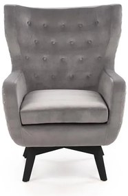 Fotel MARVEL VELVET szary HALMAR