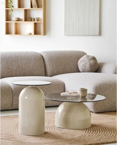 Okrągły stolik ze szklanym blatem ø 40 cm Ravello – House Nordic