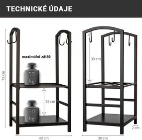 Stylista Stojak na drewno opałowe z akcesoriami
