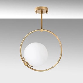 Lampa sufitowa w kolorze złota ze szklanym kloszem 39x26 cm Dolunay – Opviq lights