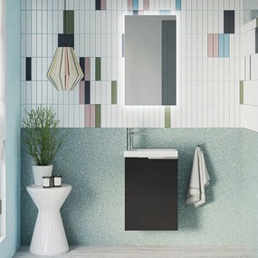 Gäste-WC Badmöbel Set TIM 40 cm mit Waschbecken