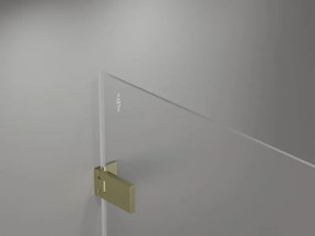 Mexen Lunar-F L kabina prysznicowa składana lewa 80 x 80 cm, transparent, złota szczotkowana - 836L-080-080-55-00-L