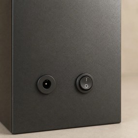 Kominek dekoracyjny LED, metalowy, 10 x 41 x 35 cm