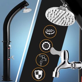 Prysznic solarny BOW, 20l, czarny Monzana