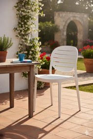 Białe Skandynawskie Krzesło Sztaplowane Z7-K59