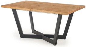 Dębowy stół industrialny do salonu - Divon 2X