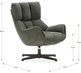 Zielony fotel Odette – Marckeric