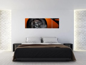 Obraz - Pomarańczowy samochód sportowy (170x50 cm)