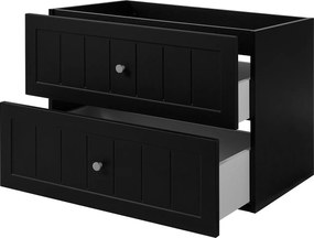 Szafka podumywalkowa w stylu klasycznym, czarna, 80 x 57 x 46 cm