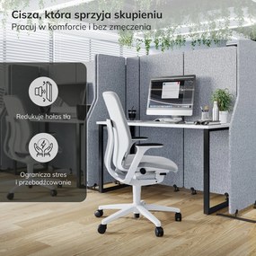 Ścianka działowa akustyczna Sadie, kolor Moon Dust, rozmiar 280/145 cm